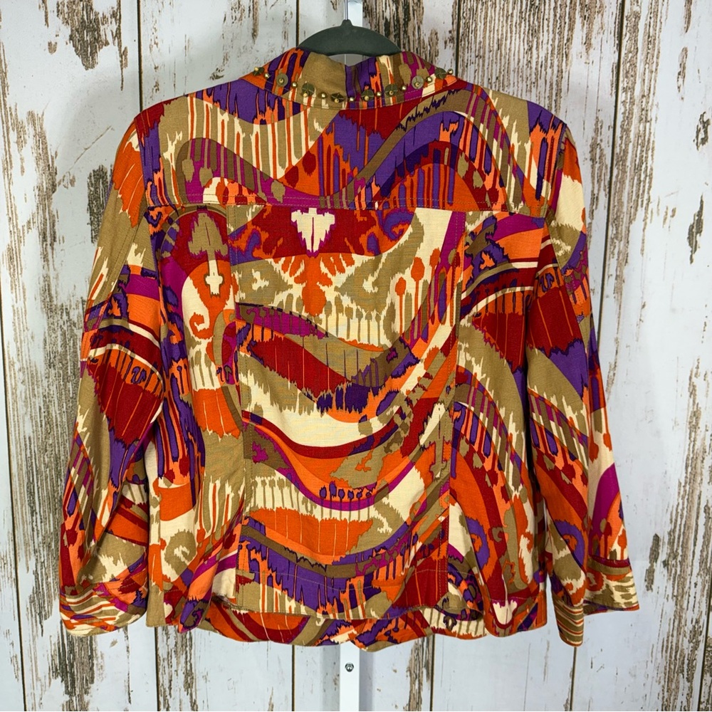 Ruby Rd. Vibrant Multicolor Blazer, Beaded Collar… - image 7